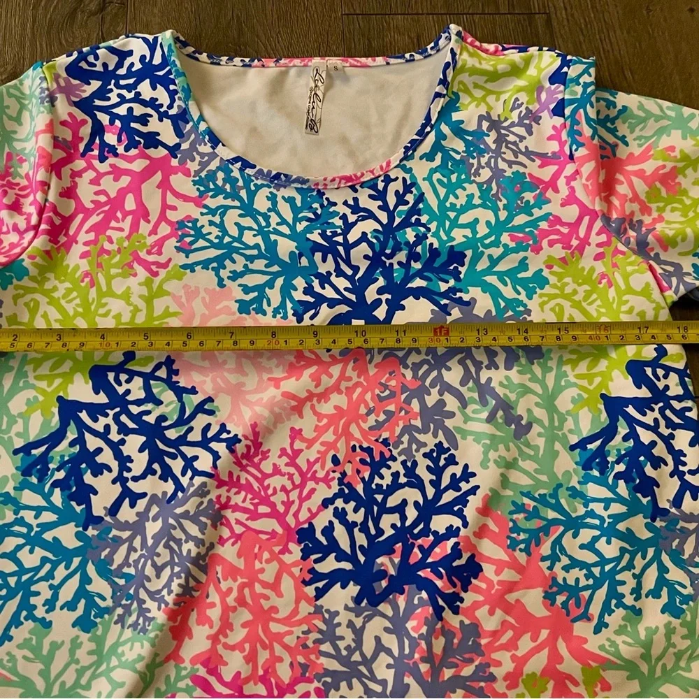 Lulu B Coral Reef Print Cooling UPF50 Top NWT Size Small new with tags resort - Picture 6 of 12